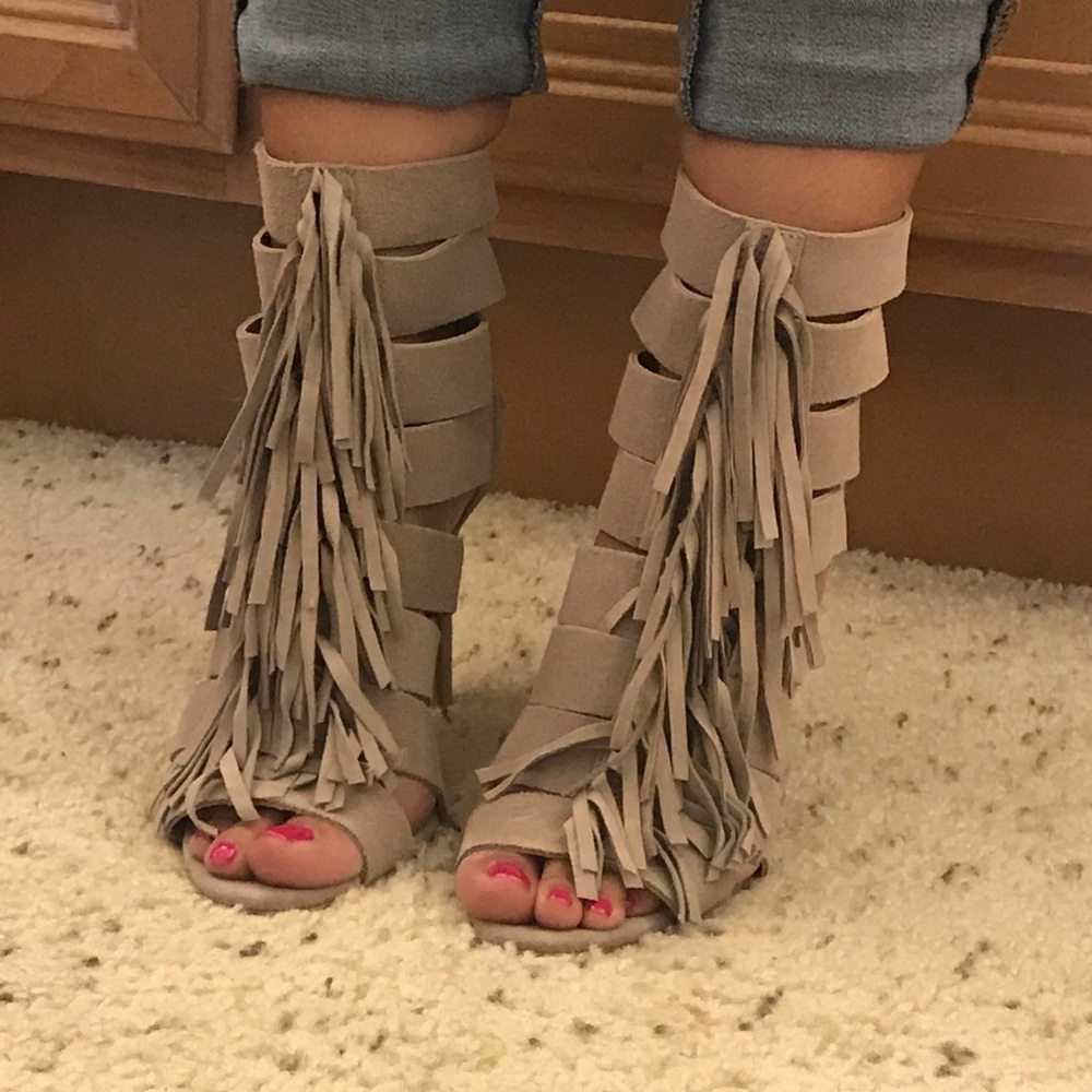 Schutz Gladiator Fringe Heels *NEW*